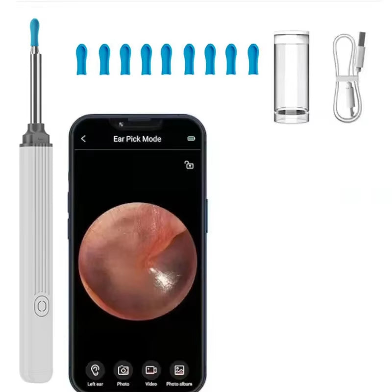 Visual Ear Cleaner with Camera LED Lights 4.0Mm Lens Ear Wax Removal Tool Take Video HD Earpick Gifts
